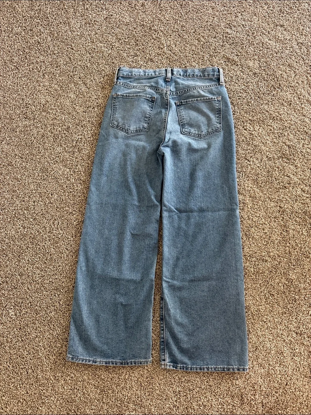 Old Navy Girls Light Blue Wide-Leg Denim Jeans